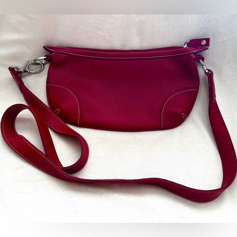 Tommy Hilfiger Red Leather Crossbody Bag
